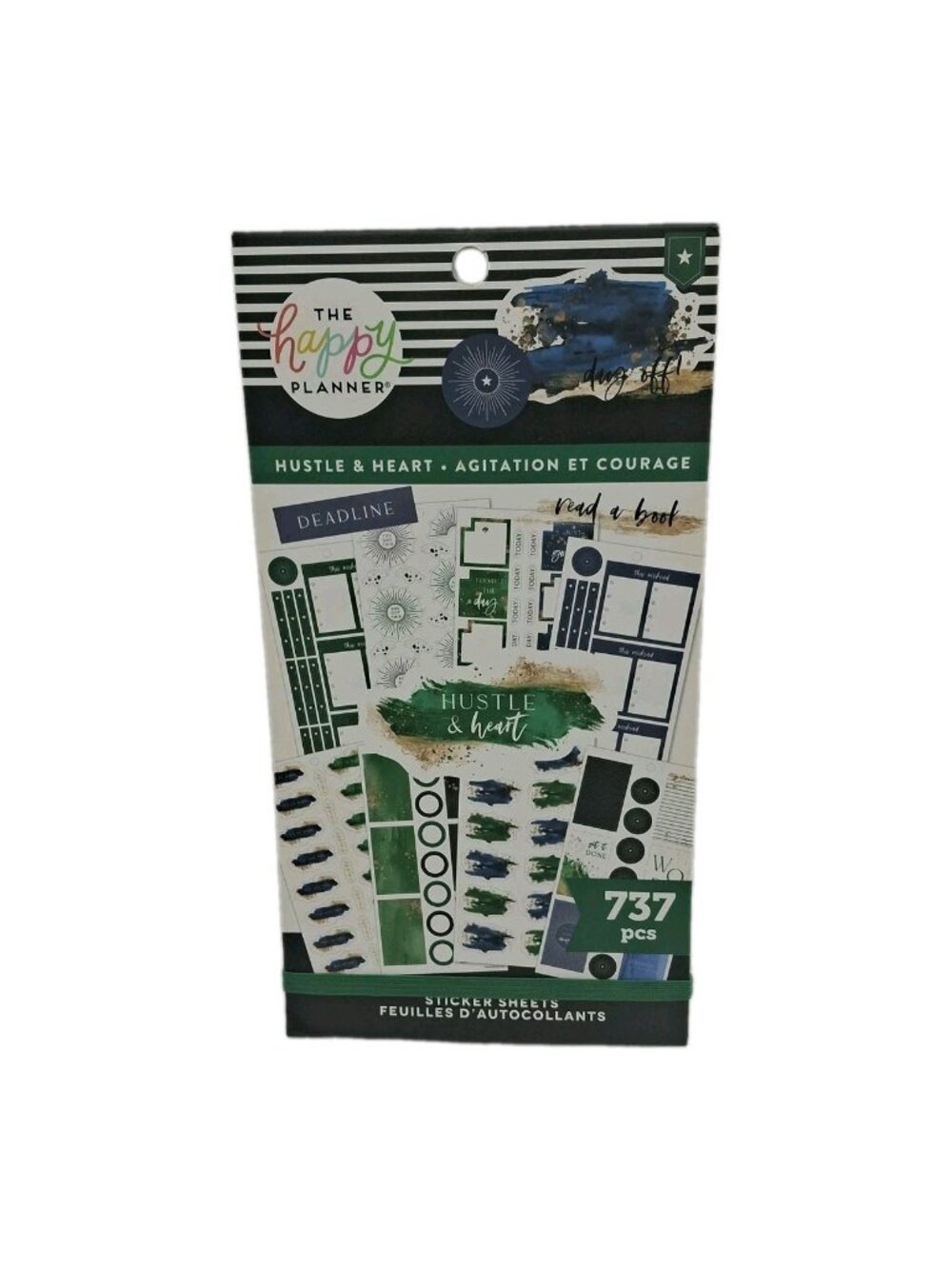 Happy Planner Hustle & Heart Sticker Sheets Book 737 Pieces/New- Green